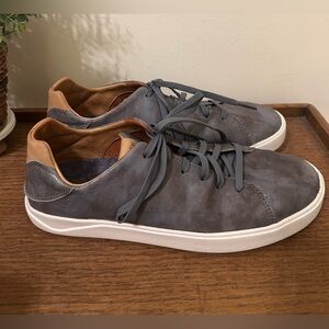 Olukai Lae‘ahi Lī ‘Ili Men Gray Waterproof Leather Sneakers Size US M 9.5 Shoes